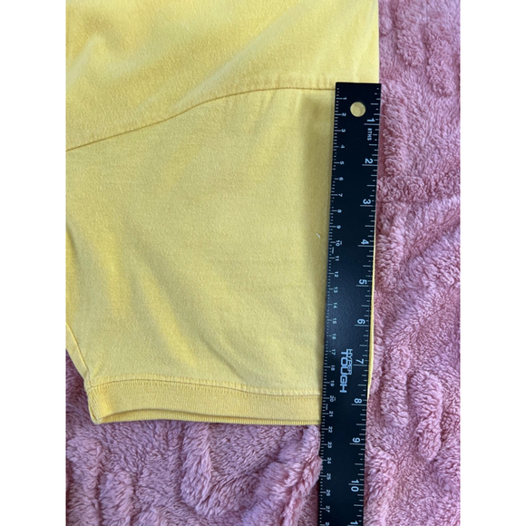 VTG Badge Shirt Mens XL Short‎ Sleeve V Neck Blue T-Shirt 100% Cotton 90s Y2K - Picture 11 of 12